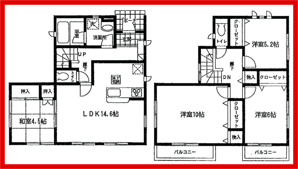 Floor plan. 20.8 million yen, 4LDK, Land area 138.73 sq m , Building area 98.82 sq m