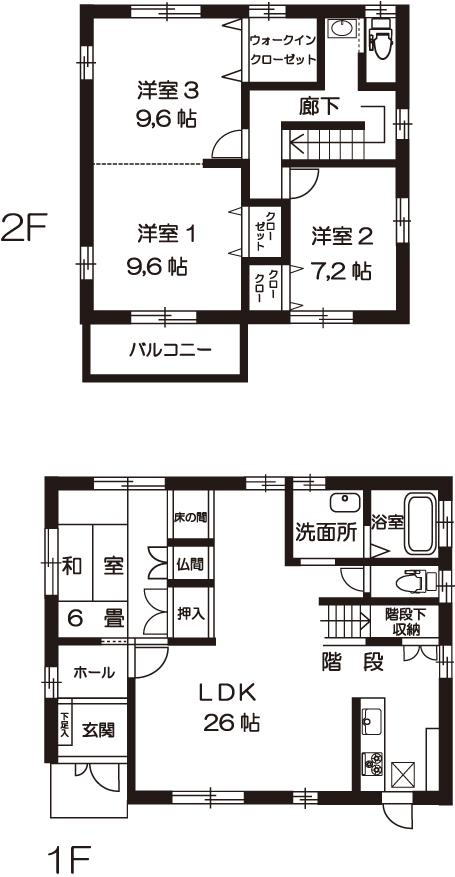 Floor plan. 26,800,000 yen, 3LDK, Land area 225.67 sq m , Building area 142 sq m