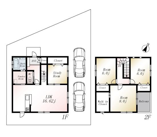 Floor plan. (No. 1 point), Price 23.8 million yen, 4LDK, Land area 144.34 sq m , Building area 101.01 sq m
