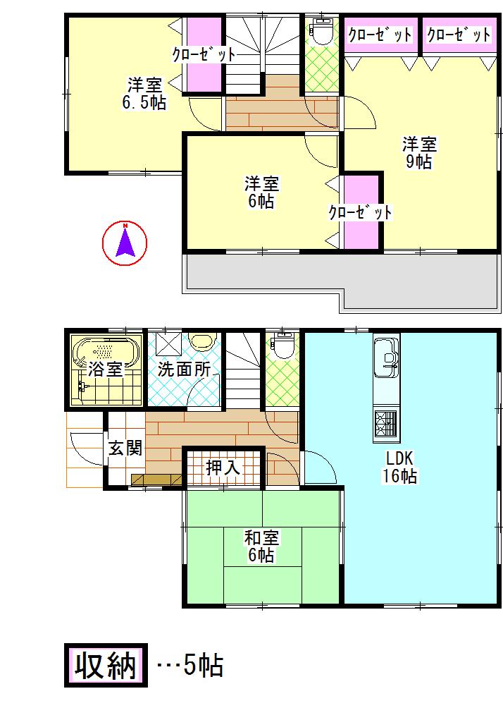 Floor plan. 23,980,000 yen, 4LDK, Land area 162.88 sq m , Building area 104.33 sq m