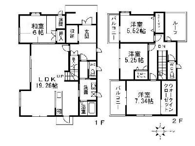 Floor plan. 26,800,000 yen, 4LDK, Land area 355.82 sq m , Building area 116.13 sq m
