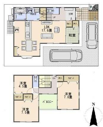 Floor plan. 26,300,000 yen, 4LDK, Land area 112.88 sq m , It may be building area 101.96 sq m * minor changes occur.