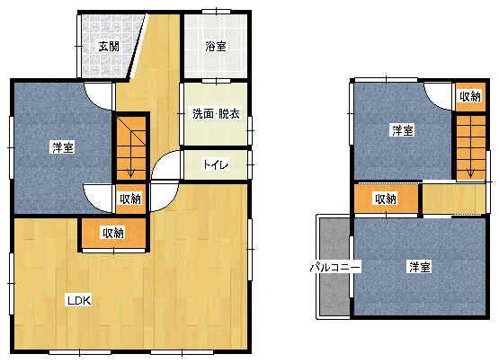 Floor plan. 10.8 million yen, 3LDK, Land area 142.53 sq m , Building area 80.56 sq m