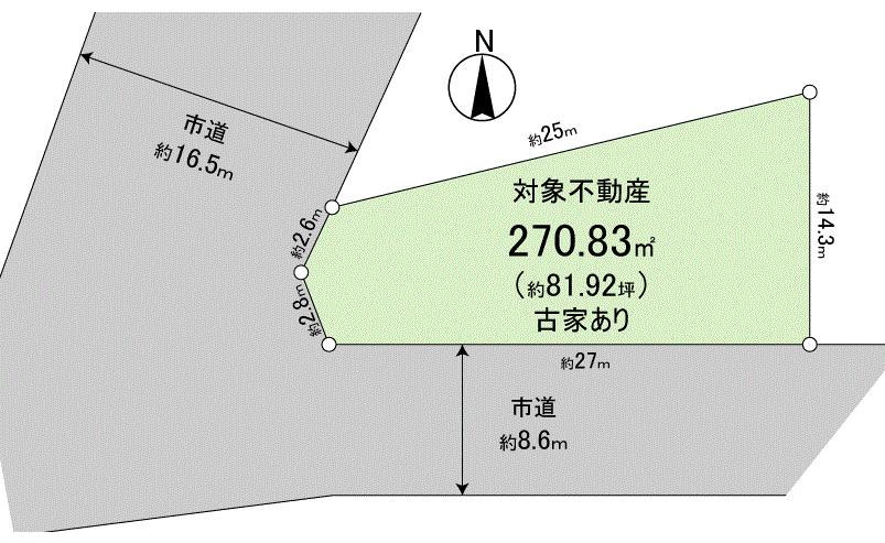 Compartment figure. Land price 10 million yen, Land area 270.83 sq m