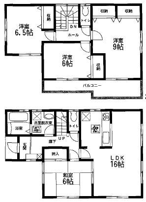 Floor plan. 23,980,000 yen, 4LDK, Land area 162.88 sq m , Building area 104.33 sq m 4LDK