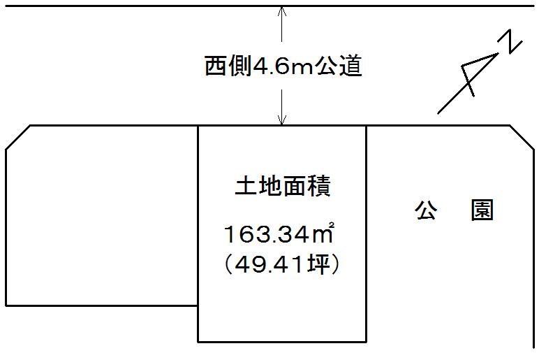 Compartment figure. Land price 9.8 million yen, Land area 163.34 sq m