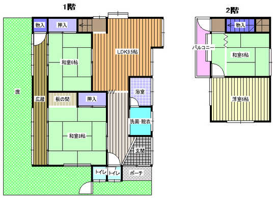 Floor plan. 11.8 million yen, 4LDK, Land area 264.9 sq m , Building area 104.72 sq m