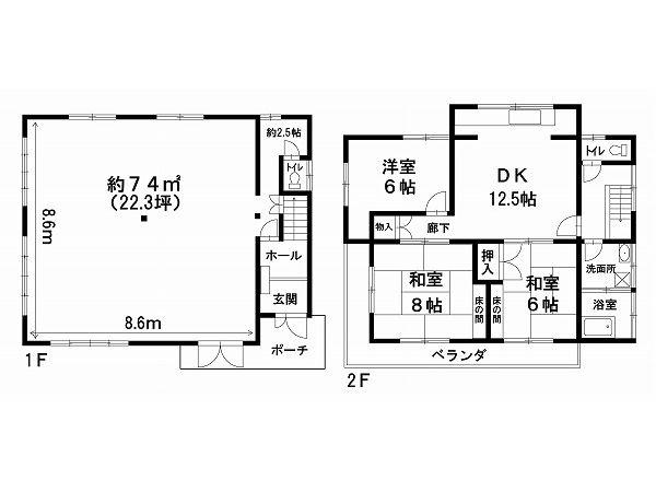 Floor plan. 20 million yen, 3LDK, Land area 224 sq m , Building area 161.43 sq m