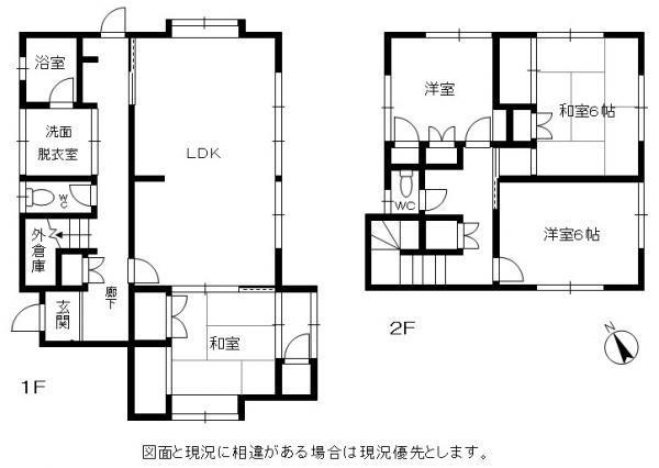 Floor plan. 19,800,000 yen, 4LDK, Land area 223.94 sq m , Building area 98.82 sq m