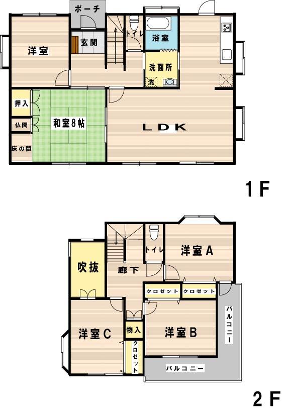 Floor plan. 14.2 million yen, 5LDK, Land area 238.16 sq m , Building area 123.38 sq m