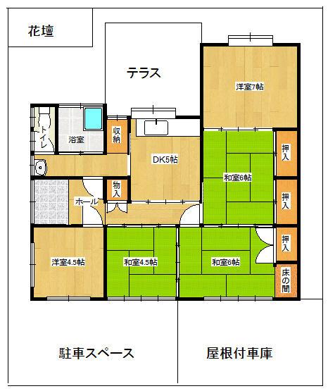 Floor plan. 10 million yen, 5DK, Land area 169.94 sq m , Building area 71.83 sq m