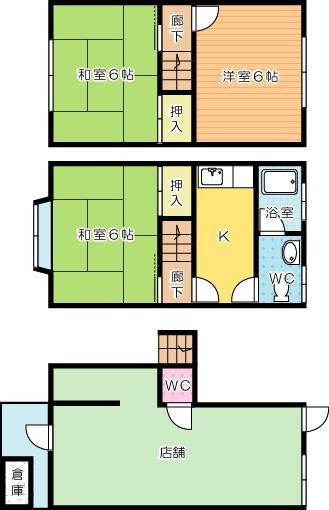 Floor plan. 8 million yen, 4K, Land area 46.51 sq m , Building area 83.58 sq m