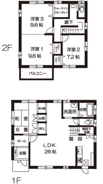 Floor plan. 26,800,000 yen, 4LDK, Land area 225.67 sq m , Building area 142 sq m