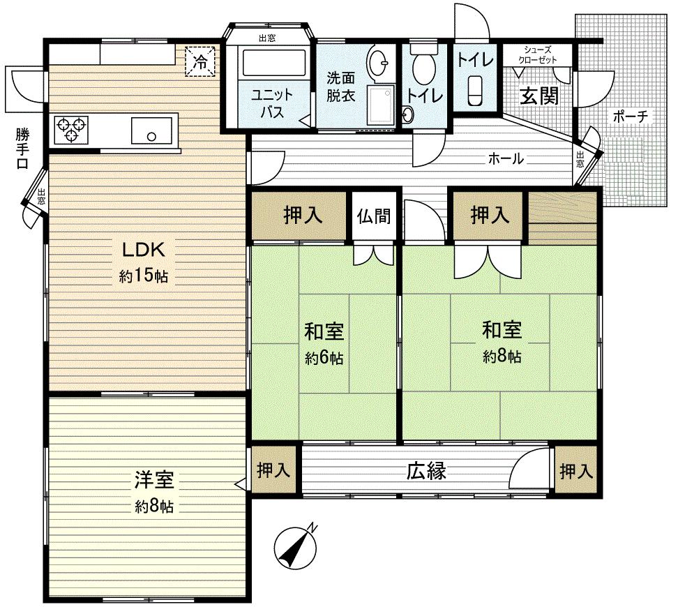 Floor plan. 26,800,000 yen, 3LDK, Land area 392.95 sq m , Building area 105 sq m