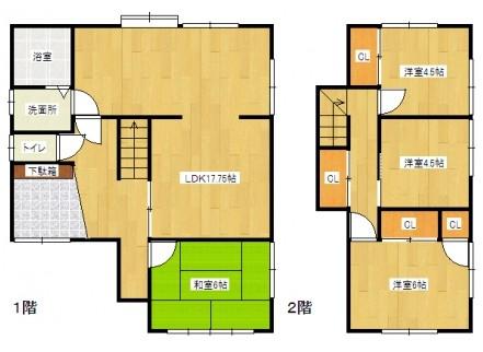 Floor plan. 13.8 million yen, 4LDK, Land area 167.37 sq m , Building area 101.11 sq m