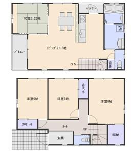 Floor plan. 31,800,000 yen, 4LDK, Land area 152.27 sq m , Building area 105.65 sq m