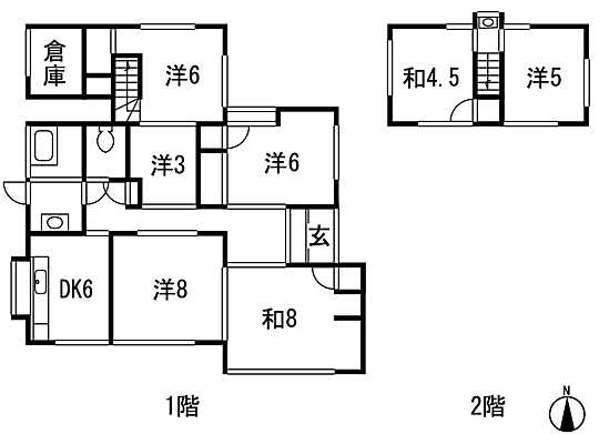 Floor plan. 7 million yen, 6DK, Land area 287 sq m , Building area 106.57 sq m floor plan
