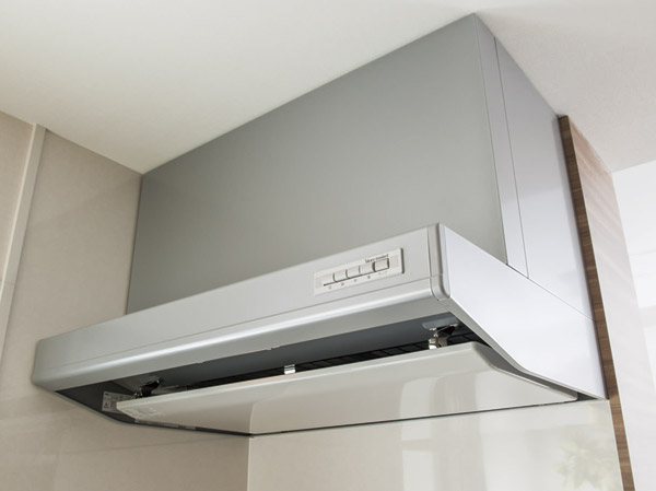 Kitchen.  [Range food] Adopt a stylish range hood. By up the suction wind speed of around food by the rectifier plate collection method, You suction efficiently.
