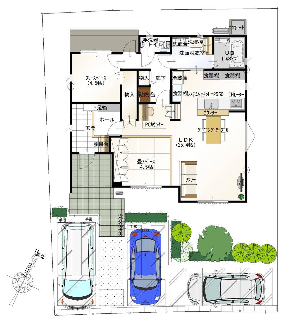 Floor plan. 31,940,000 yen, 4LDK, Land area 205.39 sq m , Building area 122.93 sq m layout