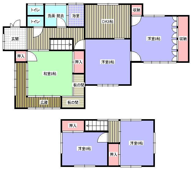 Floor plan. 11 million yen, 5DK, Land area 359.61 sq m , Building area 134.28 sq m