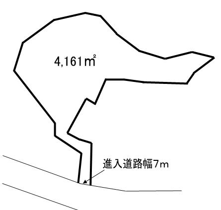 Compartment figure. Land price 100 million yen, Land area 4,161 sq m