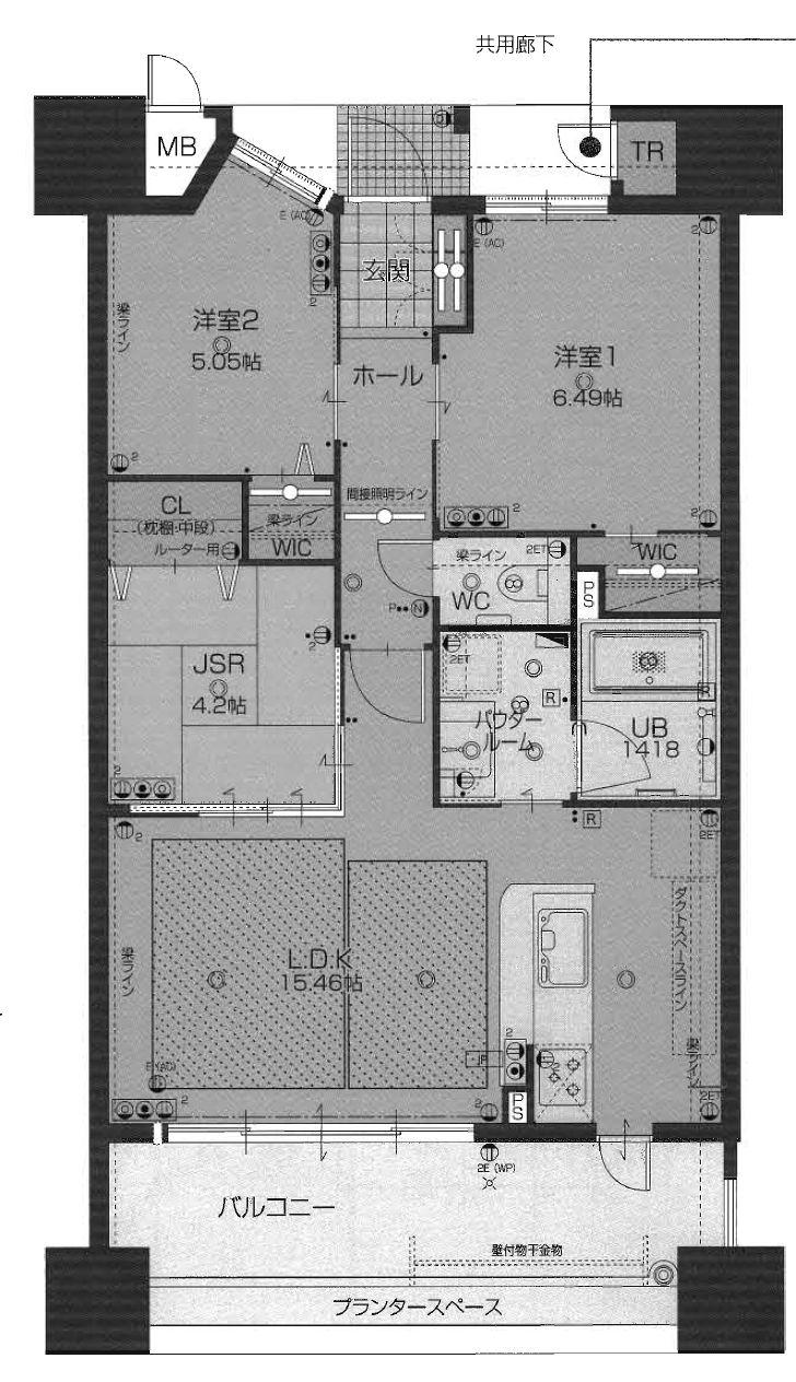 Floor plan. 3LDK, Price 17.5 million yen, Occupied area 67.87 sq m , Balcony area 13.6 sq m