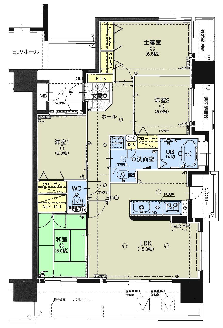 Floor plan. 4LDK, Price 18.9 million yen, Occupied area 84.44 sq m , Balcony area 17.33 sq m