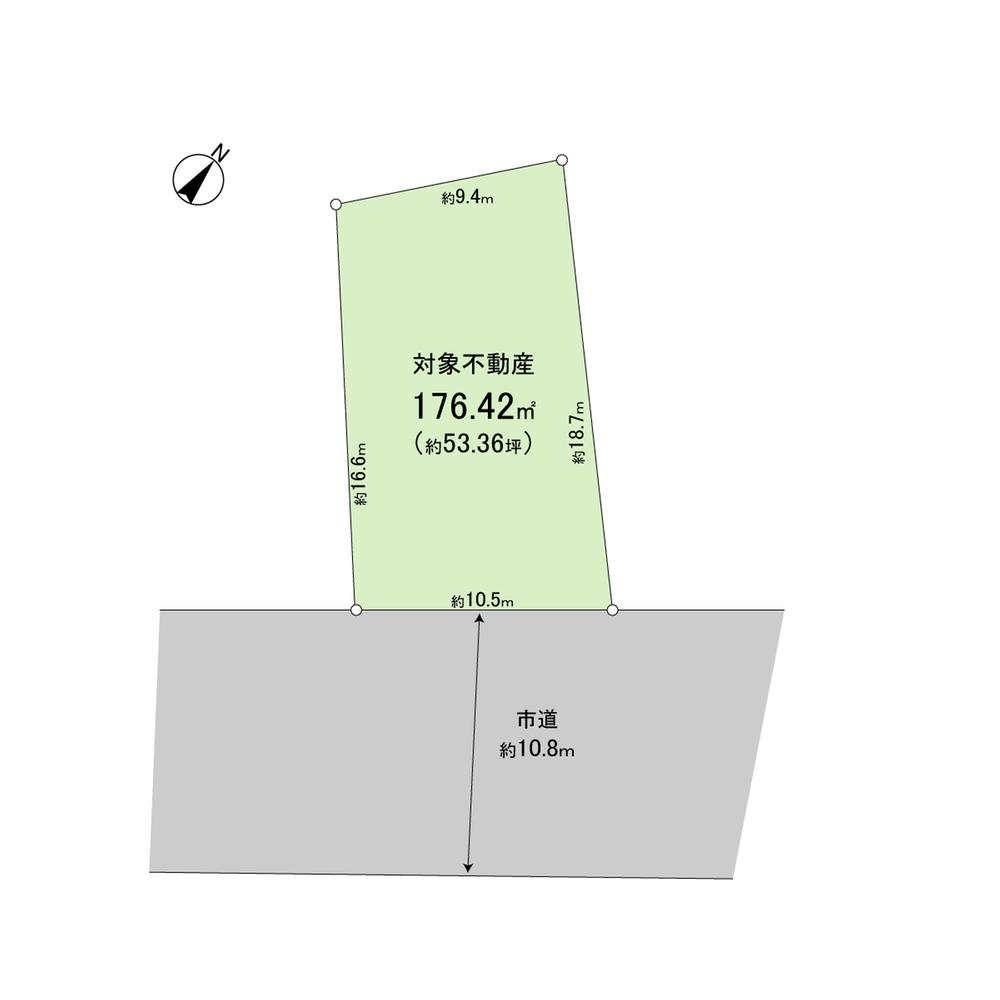 Compartment figure. Land price 7.2 million yen, Land area 176.42 sq m