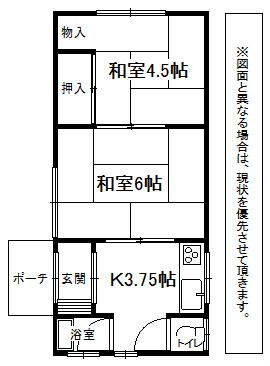 Floor plan. 3.3 million yen, 2K, Land area 59.06 sq m , Building area 30.53 sq m