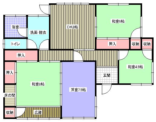 Floor plan. 6.8 million yen, 4DK, Land area 269.69 sq m , Building area 94.74 sq m