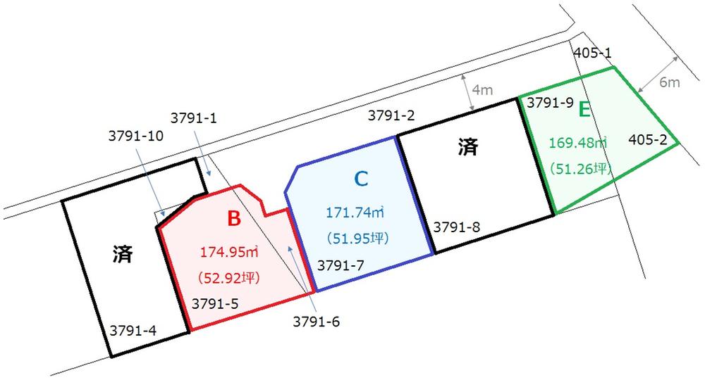 Compartment figure. Land price 13 million yen, Land area 169.48 sq m