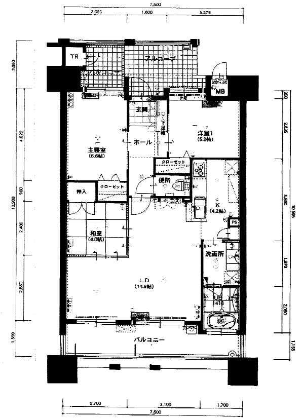 Floor plan. 3LDK, Price 17,900,000 yen, Occupied area 71.09 sq m
