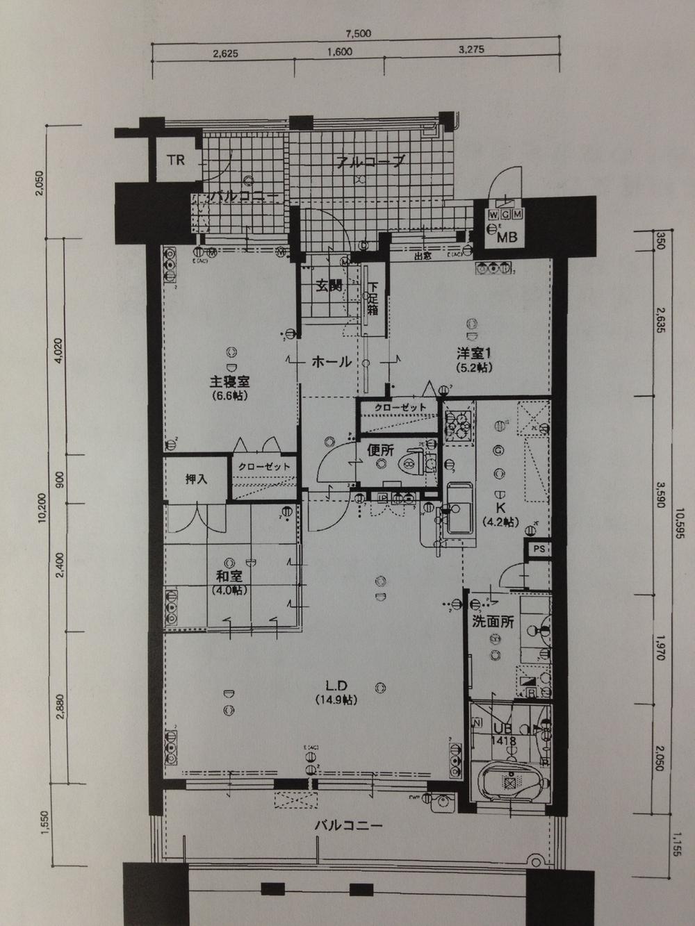 Floor plan. 3LDK, Price 17,900,000 yen, Occupied area 71.09 sq m , Balcony area 14 sq m