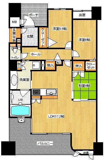 Floor plan. 3LDK, Price 18.6 million yen, Occupied area 75.66 sq m , Balcony area 11.26 sq m
