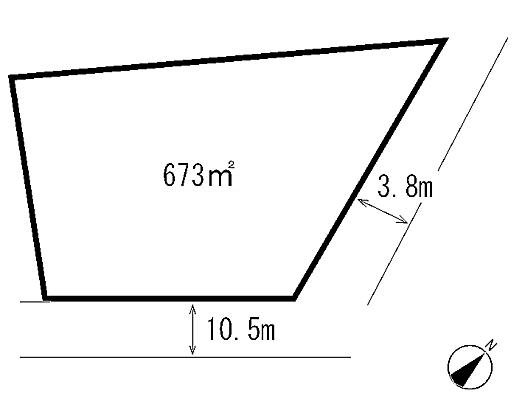 Compartment figure. Land price 48,800,000 yen, Land area 673 sq m