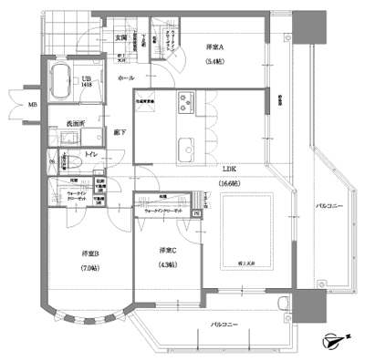 Floor: 3LDK, occupied area: 75.88 sq m, Price: 19,660,000 yen ~ 22,850,000 yen