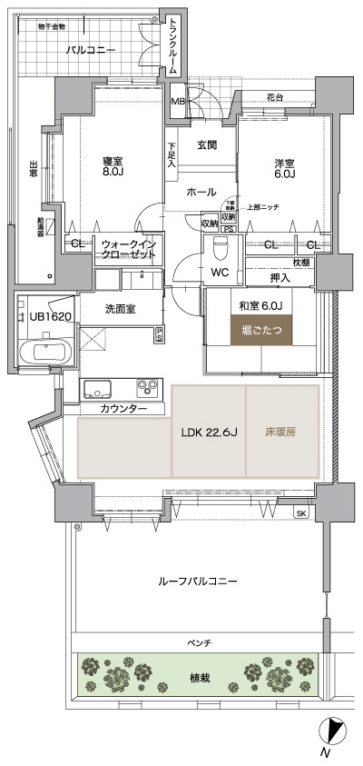 Floor: 3LDK, occupied area: 96.63 sq m, price: 30 million yen