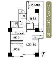 Floor: 2LDK + S, the occupied area: 84.74 sq m, Price: 25.5 million yen