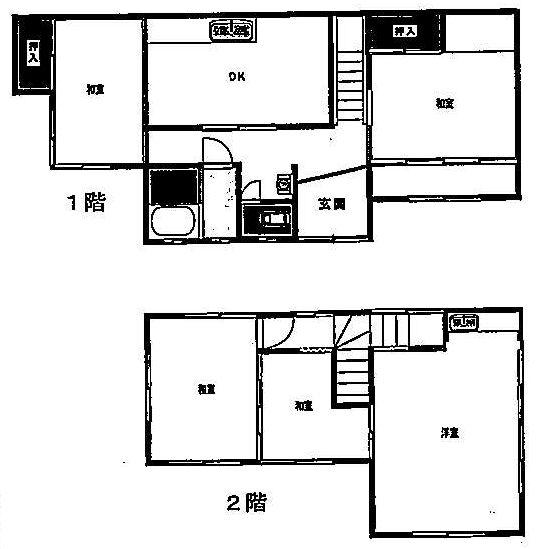 Floor plan. 6 million yen, 5DK, Land area 133 sq m , Building area 103.97 sq m