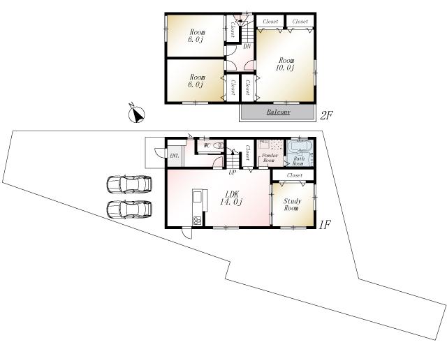 Floor plan. (No. 3 locations), Price 25,800,000 yen, 4LDK, Land area 232.36 sq m , Building area 99.36 sq m