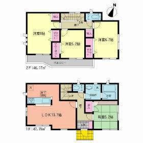Floor plan. 24.5 million yen, 4LDK, Land area 144.91 sq m , Building area 93.96 sq m