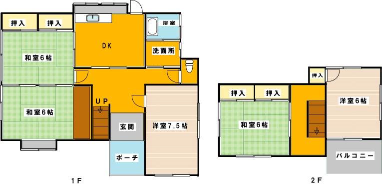 Floor plan. 4.8 million yen, 5DK, Land area 187 sq m , Building area 113.16 sq m