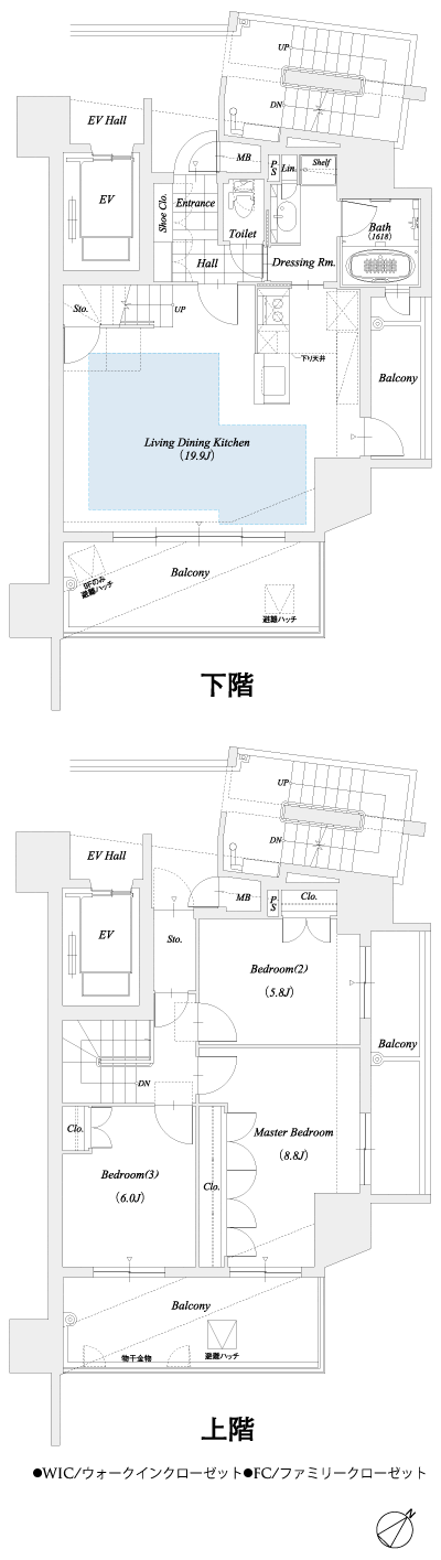 Floor: 3LDK, occupied area: 93.99 sq m, Price: 35.8 million yen