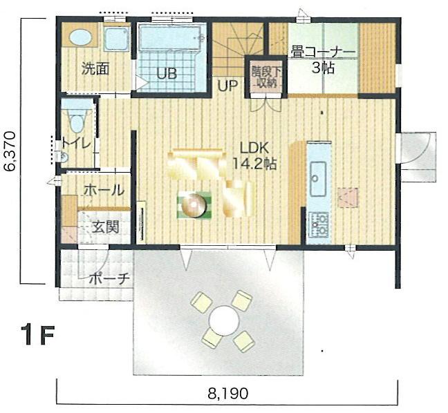 Floor plan. 33,380,000 yen, 4LDK, Land area 168.7 sq m , Building area 96.03 sq m 1F Floor Plan Floor plan is, You can freely change.