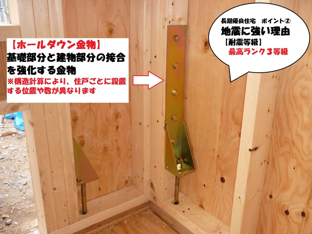 Construction ・ Construction method ・ specification. Seismic grade In order to respond to the highest rank 3 grade, It has established a reinforcement hardware to structure perform calculations specified position.