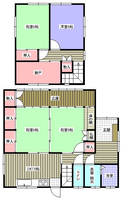 Floor plan. 16 million yen, 4DK + S (storeroom), Land area 298 sq m , Building area 110.56 sq m