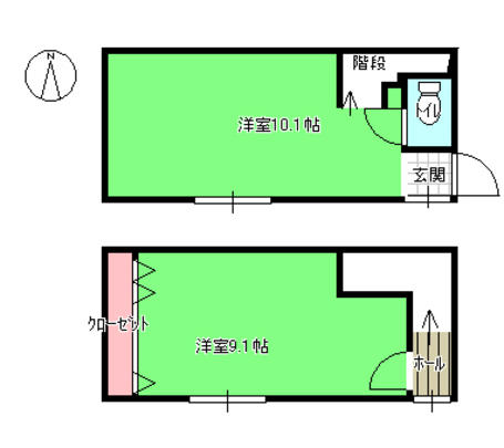 Floor plan. 8.8 million yen, 2K, Land area 49.06 sq m , Building area 42 sq m