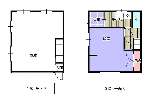 Floor plan. 5.3 million yen, 1K, Land area 43.83 sq m , Building area 43.83 sq m