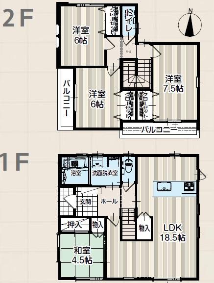 Floor plan. (No. 2 locations), Price 28.8 million yen, 4LDK, Land area 141.16 sq m , Building area 103.91 sq m