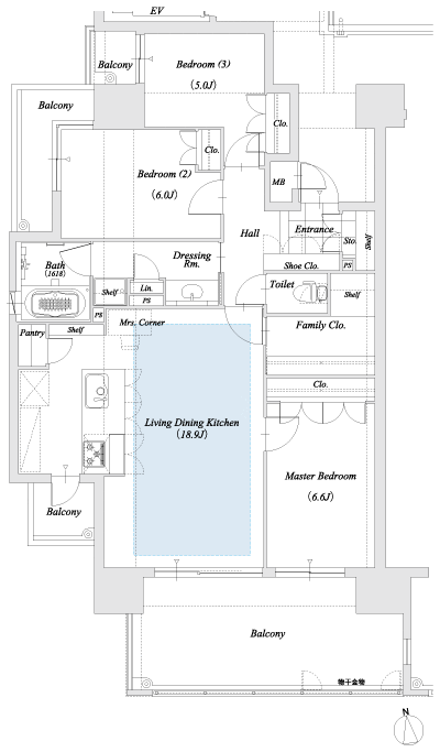 Floor: 3LDK, occupied area: 86.36 sq m, Price: 27.3 million yen